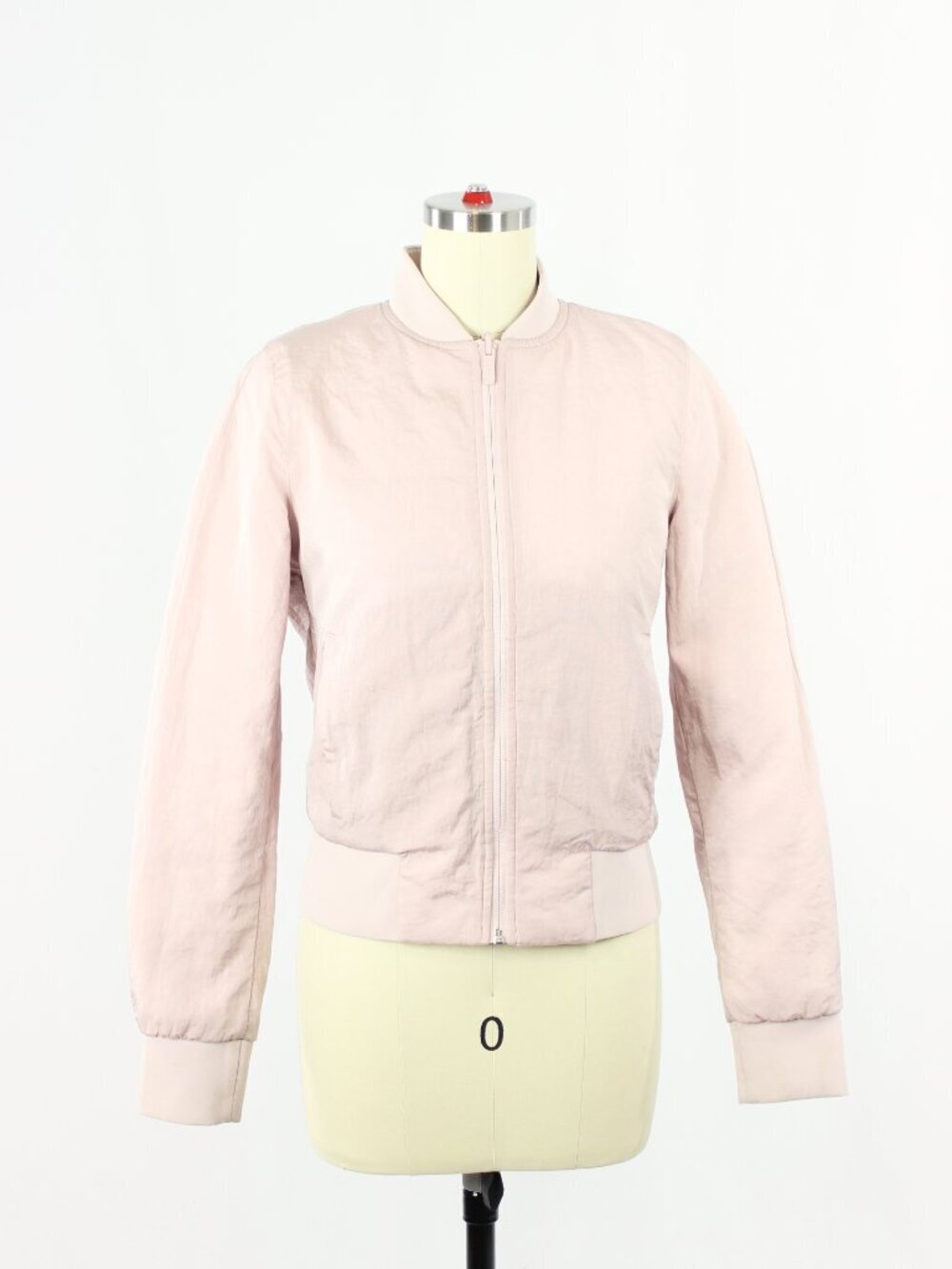 LULULEMON Non-Stop Reversible Misty Pink Water Repellent Bomber Jacket, Size 4 - Picture 3 of 16